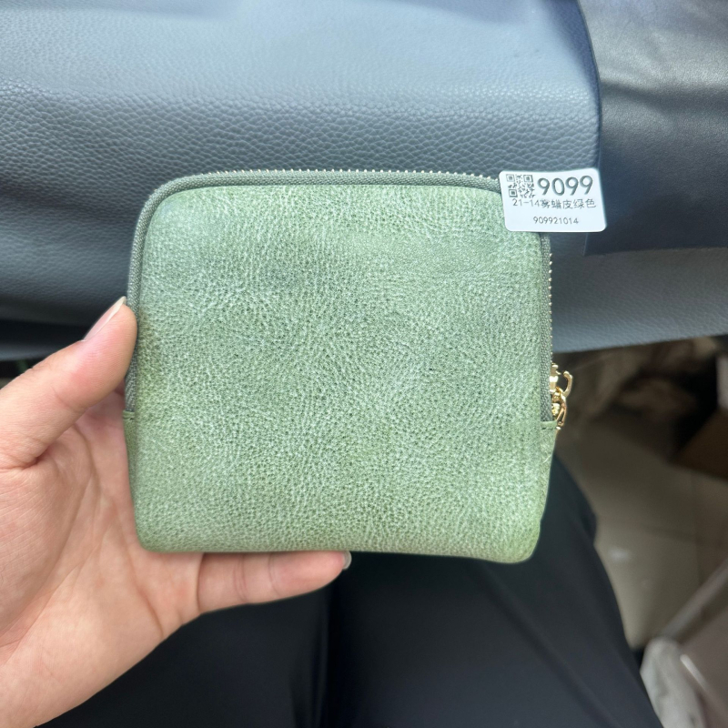 Geantă de depozitare din piele naturală, cu fermoar, căptușeală din pânză, piele tăbăcuită vegetal, foarte ușoară