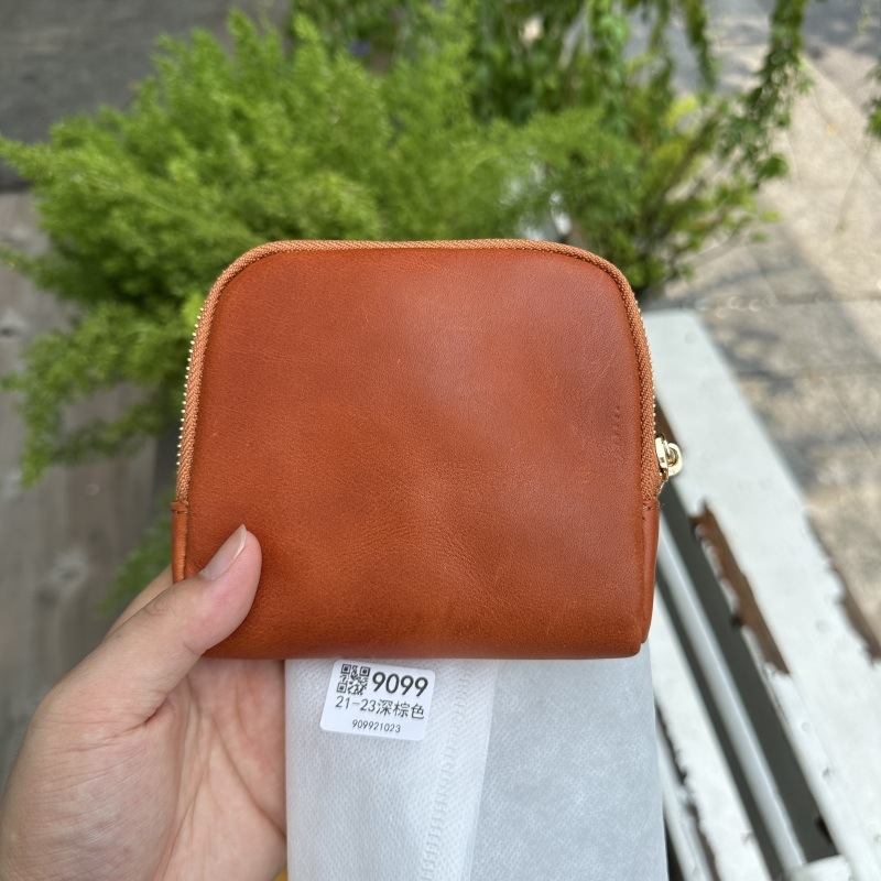 Geantă de depozitare din piele naturală, cu fermoar, căptușeală din pânză, piele tăbăcuită vegetal, foarte ușoară