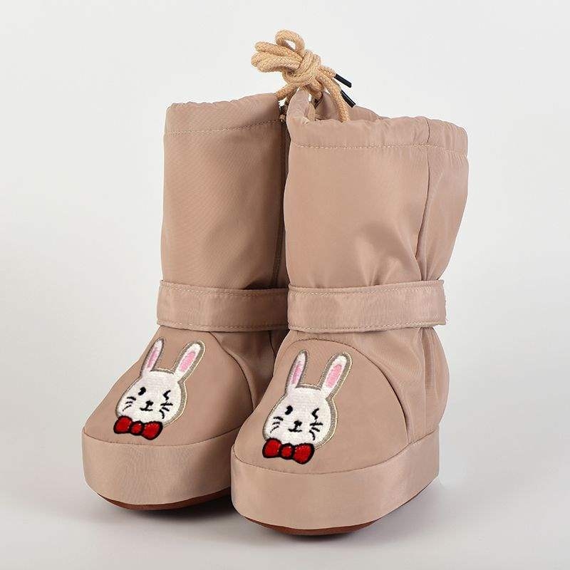Παιδικά παπούτσια προπερπατήματος για χειμώνα με σχέδιο καρτούν; PU σόλα, άνω μέρος από μικροΐνα, κατάλληλα για 6–12 μηνών