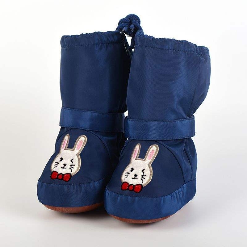 Παιδικά παπούτσια προπερπατήματος για χειμώνα με σχέδιο καρτούν; PU σόλα, άνω μέρος από μικροΐνα, κατάλληλα για 6–12 μηνών
