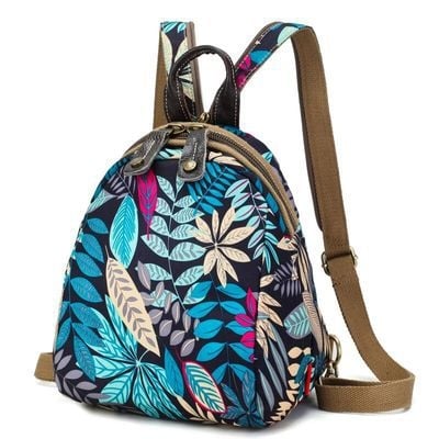 Olandian Geantă mică pentru femei din pânză Oxford — geantă crossbody cu fermoar, buzunar pentru telefon și ID, stil literar-artist național