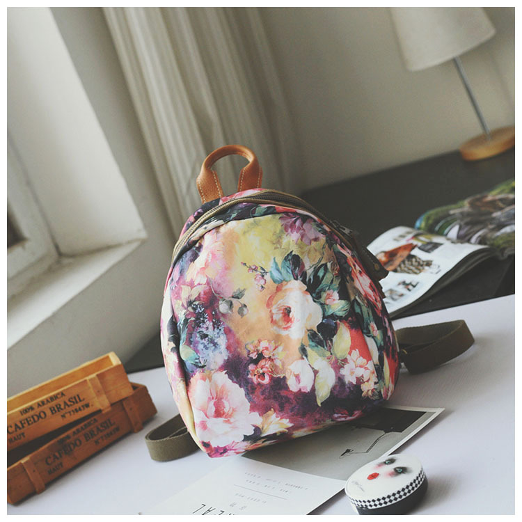 Olandian Geantă mică pentru femei din pânză Oxford — geantă crossbody cu fermoar, buzunar pentru telefon și ID, stil literar-artist național