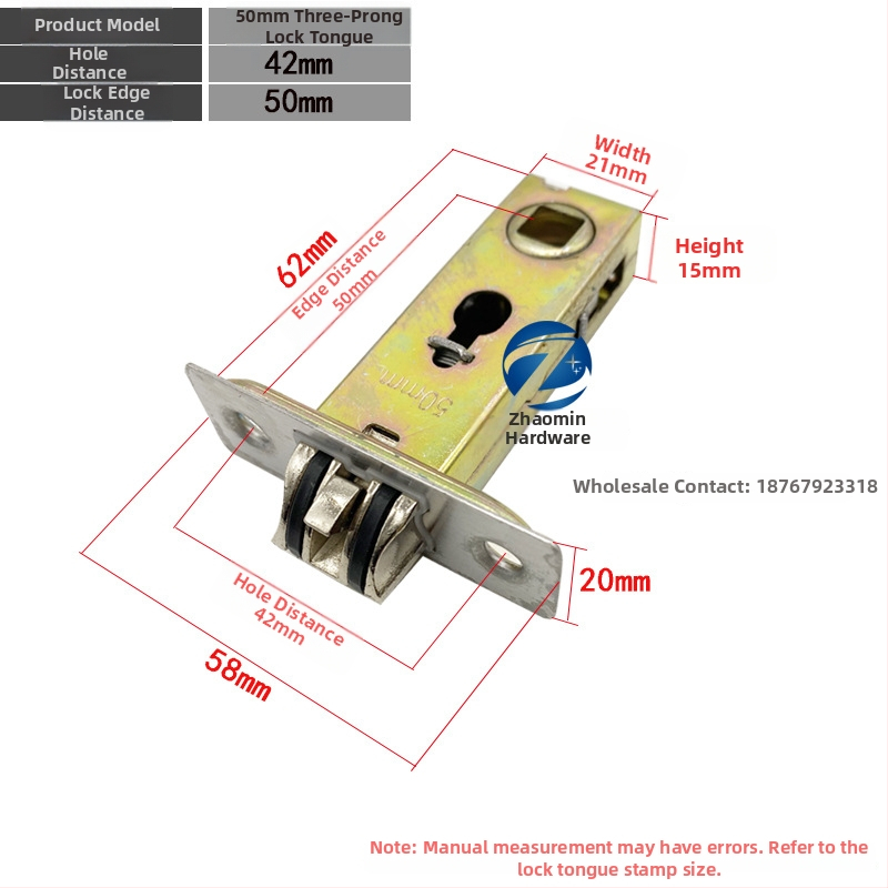 Zámok s jazýčkom do drevených dverí, kúpeľňa, toaleta a spálňa, vnútorné použitie. Materiál jazýčka: zliatina zinku, nerezová oceľ, železo; materiál tela zámku: zliatina zinku, nerezová oceľ, železo; materiál kľučky: zliatina zinku, nerezová oceľ, železo.