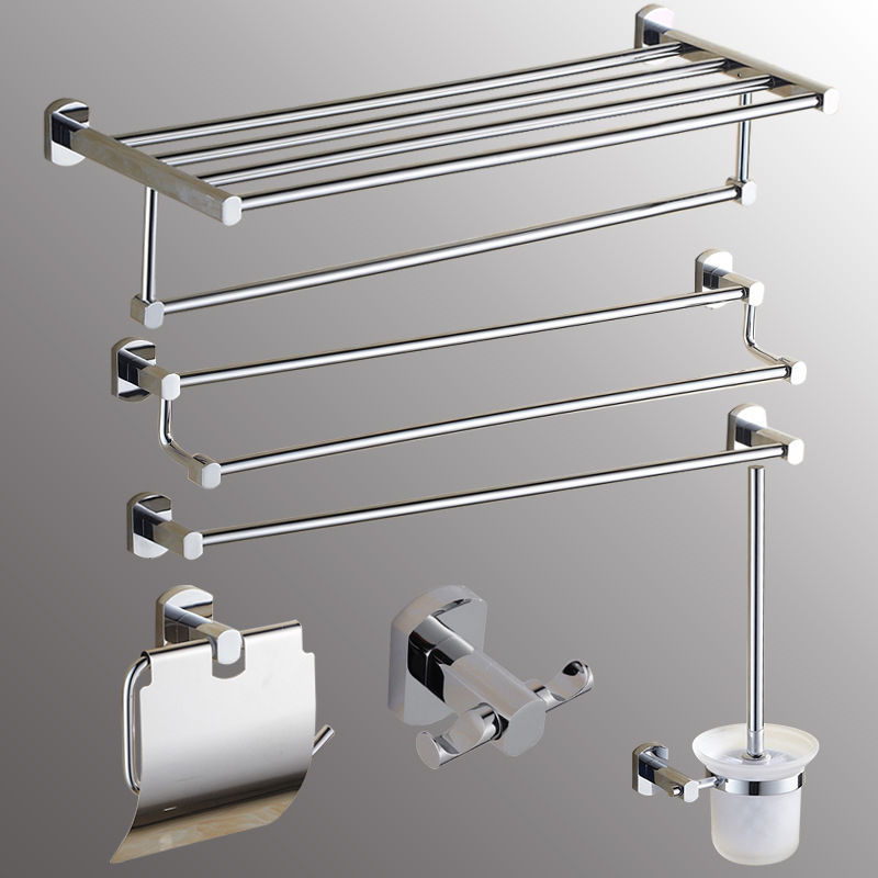 Fürdőszobai réz törölközőtartó készlet - elektrogalvanizált felület, Anyag: Réz, Márka: Ming Francium, Készlet opciók: 2–6+ db, Stílus: Új kínai stílus