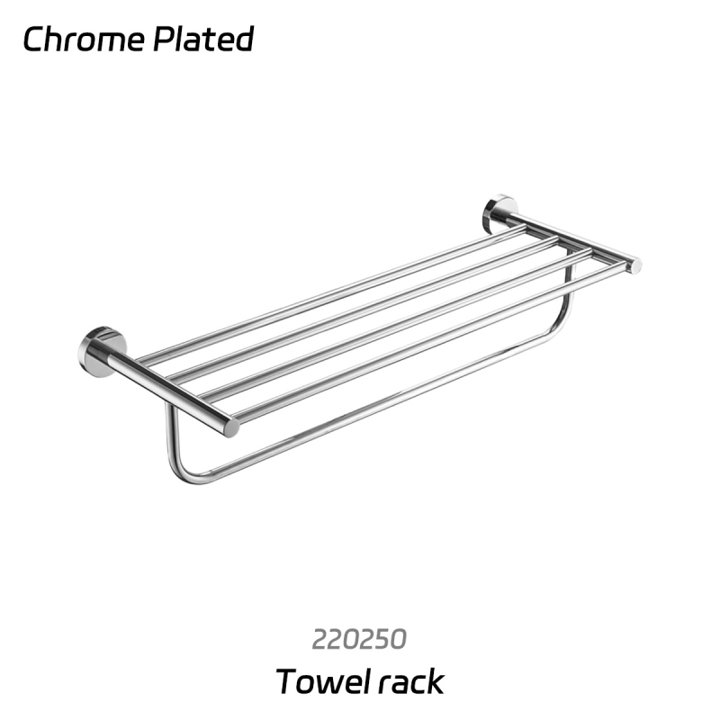 Rozsdamentes acél törölközőtartó készlet — krómozott felülettel, modern minimalista stílus, 6 darabos vagy nagyobb készlet