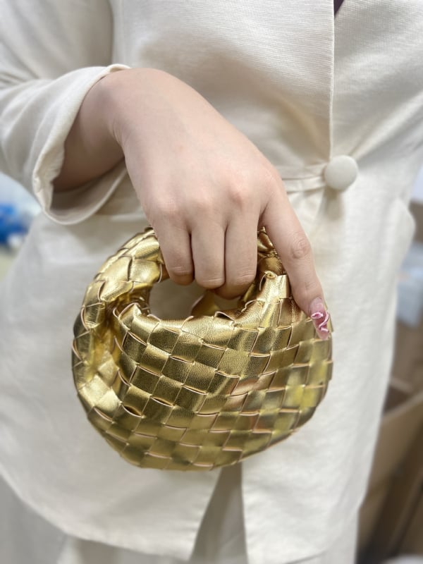 Geantă clutch mini din PU, în formă de dumpling, închidere cu fermoar, design tridimensional