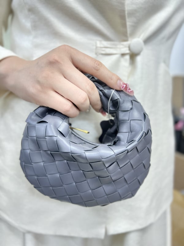 Geantă clutch mini din PU, în formă de dumpling, închidere cu fermoar, design tridimensional