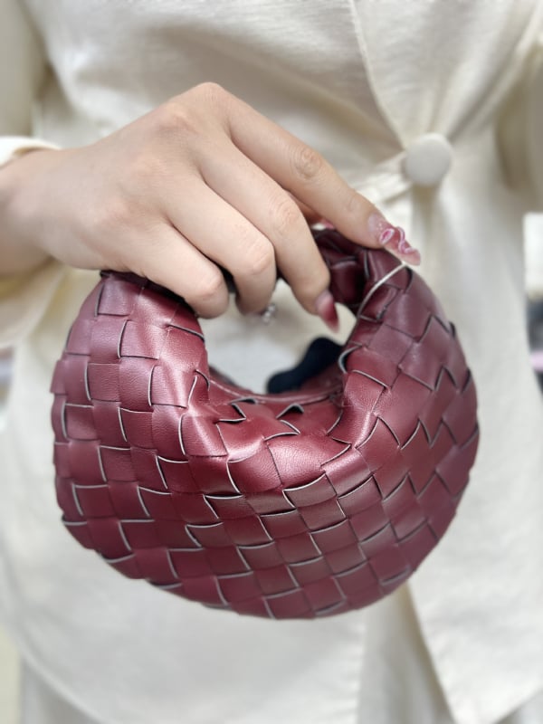 Geantă clutch mini din PU, în formă de dumpling, închidere cu fermoar, design tridimensional