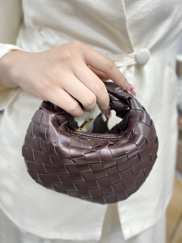 Geantă clutch mini din PU, în formă de dumpling, închidere cu fermoar, design tridimensional