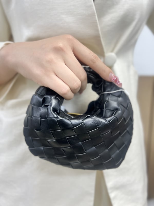 Geantă clutch mini din PU, în formă de dumpling, închidere cu fermoar, design tridimensional