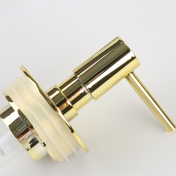 Бутилка за дезинфектант с ръчна помпа, пластмасова, дюза с силиконово уплътнение, модерен минималистичен стил, електроплакиране