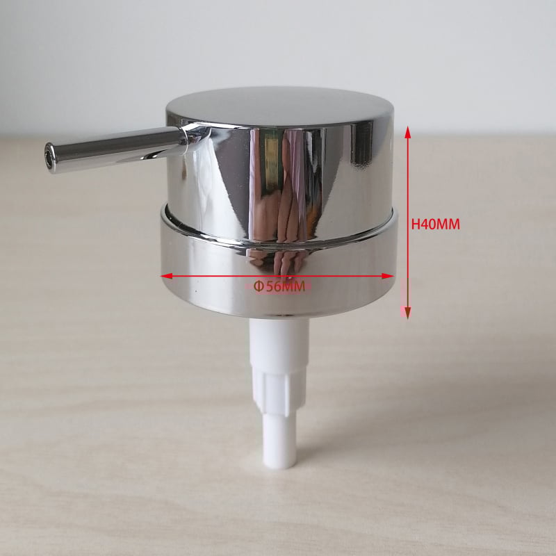 Бутилка за дезинфектант с ръчна помпа, пластмасова, дюза с силиконово уплътнение, модерен минималистичен стил, електроплакиране