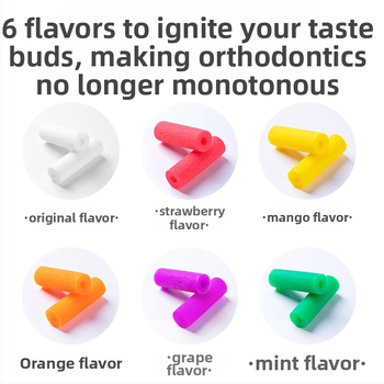 Ορθοδοντική κενή λαβή-δαγκώστρα από σιλικόνη, για ενήλικες, φρουτώδες άρωμα, συσκευασία 1000 τεμάχια