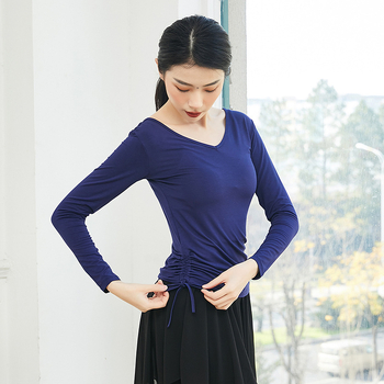 Női modern tánc felső, edzőblúz, modal viszkóz anyag, latin és etnikus táncokra