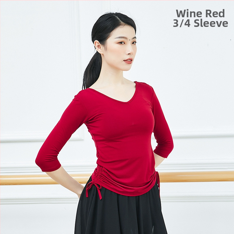 Női modern tánc felső, edzőblúz, modal viszkóz anyag, latin és etnikus táncokra