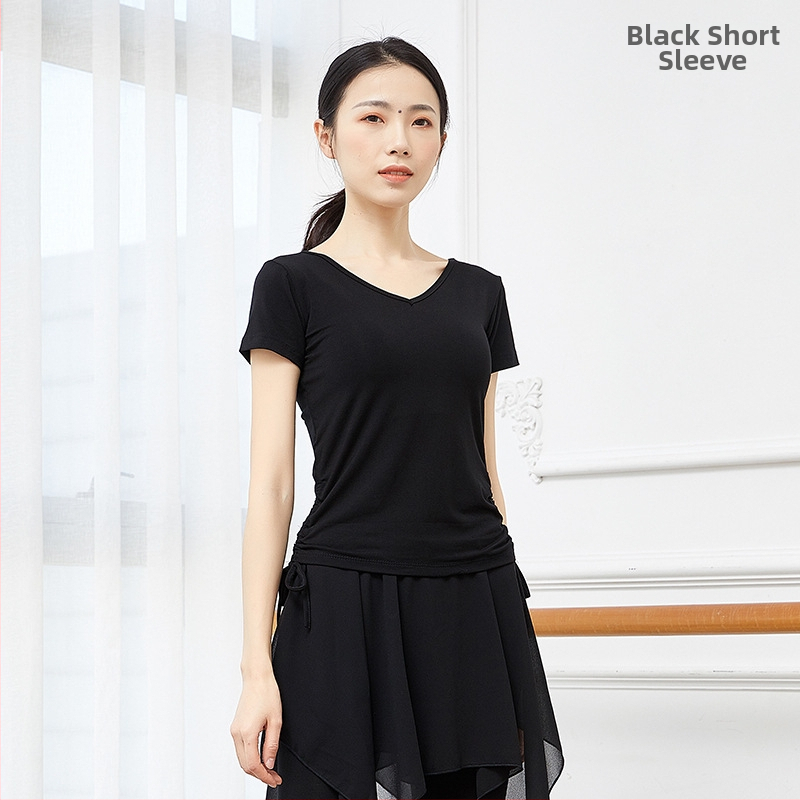 Női modern tánc felső, edzőblúz, modal viszkóz anyag, latin és etnikus táncokra