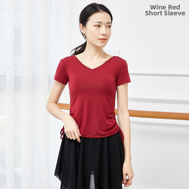 Női modern tánc felső, edzőblúz, modal viszkóz anyag, latin és etnikus táncokra