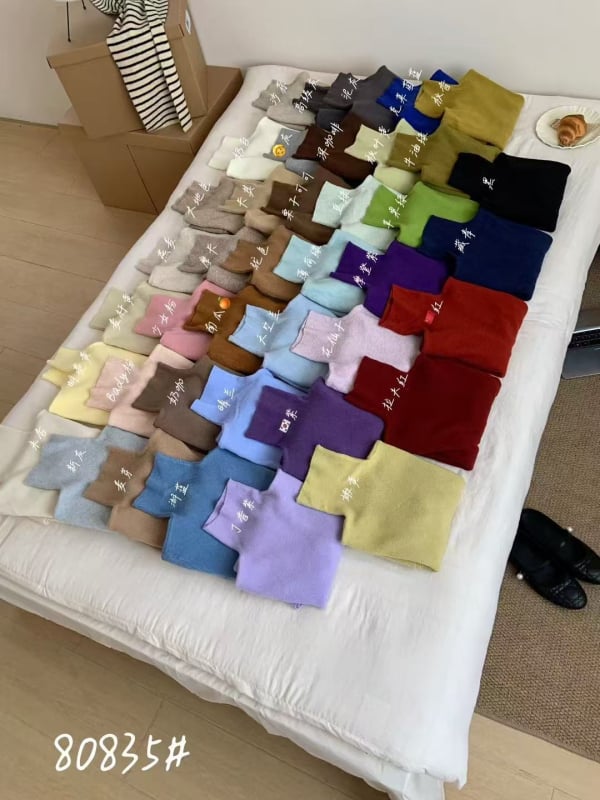 Пуловер с висока яка, плетен, Slim fit, дълги ръкави, средна дебелина за градски стил