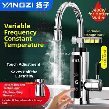 Okamžitý horúci vodovod do kuchyne — konštantná teplota, rýchle zahrievanie; 304 nerezová oceľ, špiráľové pripojenie, jednotné pripojenie