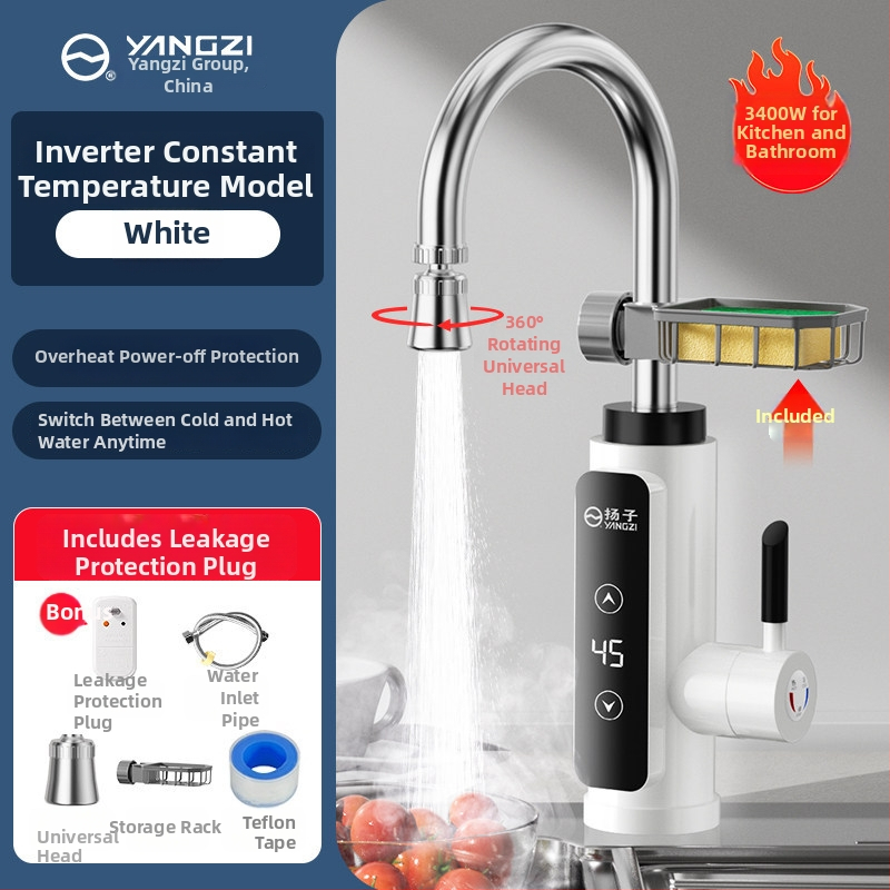 Okamžitý horúci vodovod do kuchyne — konštantná teplota, rýchle zahrievanie; 304 nerezová oceľ, špiráľové pripojenie, jednotné pripojenie