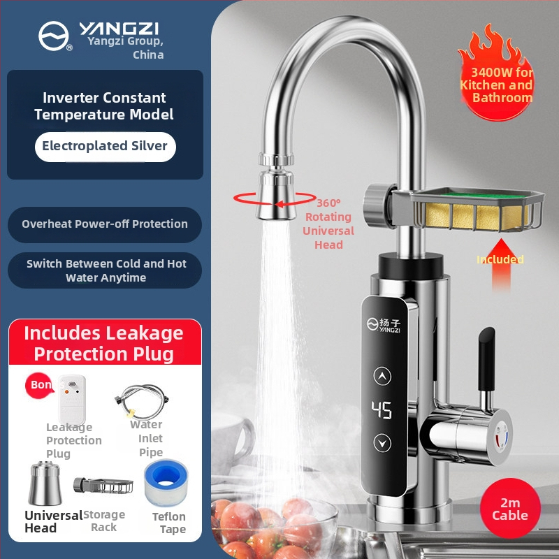 Okamžitý horúci vodovod do kuchyne — konštantná teplota, rýchle zahrievanie; 304 nerezová oceľ, špiráľové pripojenie, jednotné pripojenie