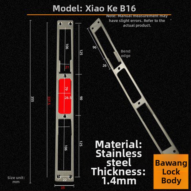 Andamia B05 zártest, rozsdamentes acél, modern minimalist stílus, biztonsági ajtókhoz, faajtókhoz és villa kapukhoz