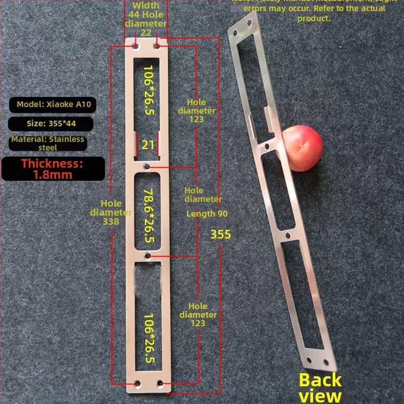 Andamia B05 zártest, rozsdamentes acél, modern minimalist stílus, biztonsági ajtókhoz, faajtókhoz és villa kapukhoz