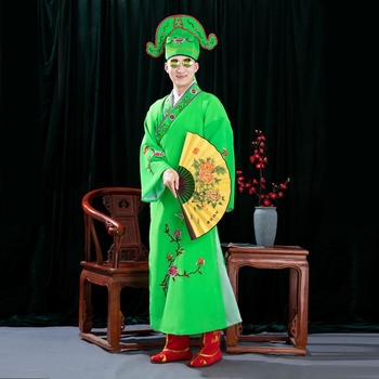 Tang Bohu Scholar kostým – unisex, starostredný outfit pre RPG vo hrách a anime, Chenille tkanina so 30-50% Spandexom, jar 2025, vek 18-24