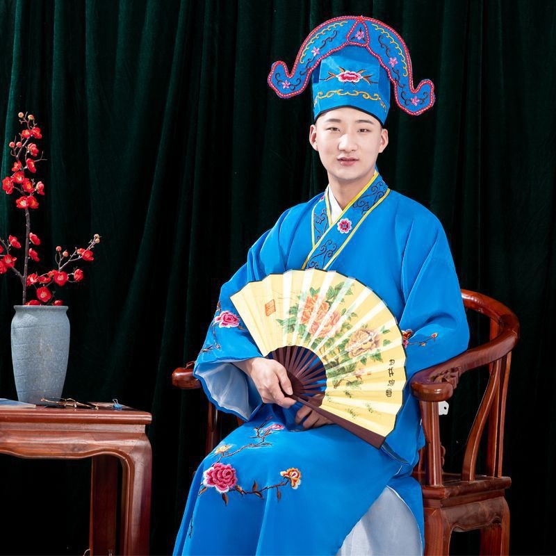 Tang Bohu Scholar kostým – unisex, starostredný outfit pre RPG vo hrách a anime, Chenille tkanina so 30-50% Spandexom, jar 2025, vek 18-24