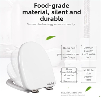 WC-ülőke, vastagított urea-formaldehid, lágyzár, műanyag, modell A12, furattáv 7-22 mm