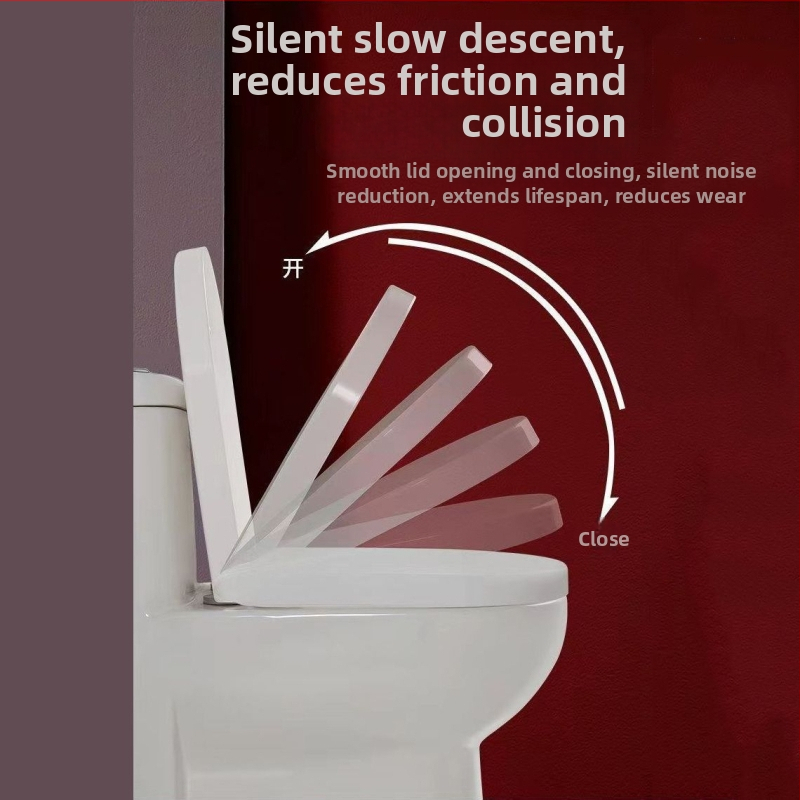 Тоалетна седалка, уреа-формалдехид дебелена, плавно затваряне, пластмасова, модел A12, 7-22 мм разстояние между дупките