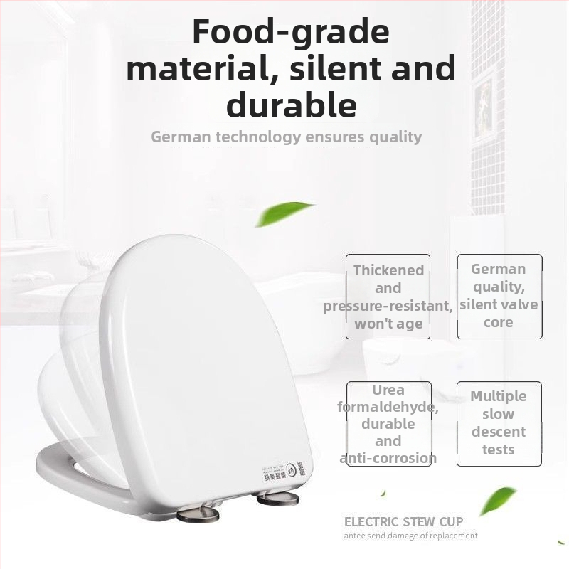 Тоалетна седалка, уреа-формалдехид дебелена, плавно затваряне, пластмасова, модел A12, 7-22 мм разстояние между дупките