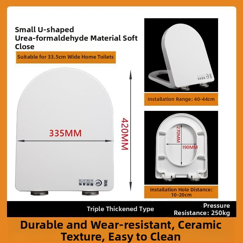 WC-ülőke, vastagított urea-formaldehid, lágyzár, műanyag, modell A12, furattáv 7-22 mm