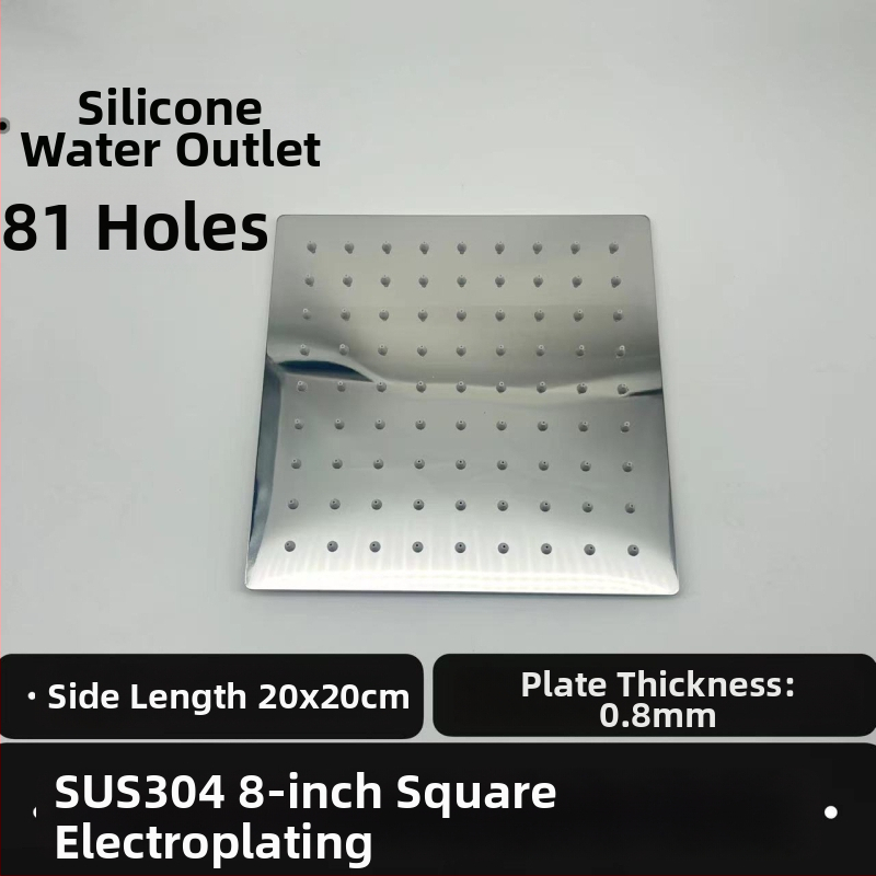 Horná dažďová sprchová hlavica – 304 oceľ nerez, Top spray, dažďová funkcia, štvorcový univerzálny závit