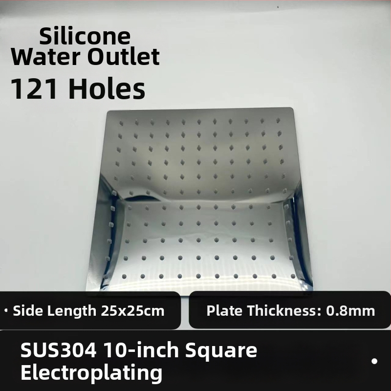 Horná dažďová sprchová hlavica – 304 oceľ nerez, Top spray, dažďová funkcia, štvorcový univerzálny závit