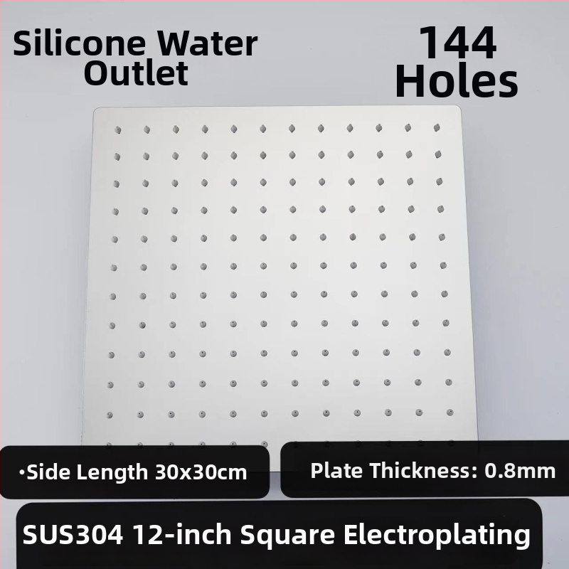 Horná dažďová sprchová hlavica – 304 oceľ nerez, Top spray, dažďová funkcia, štvorcový univerzálny závit