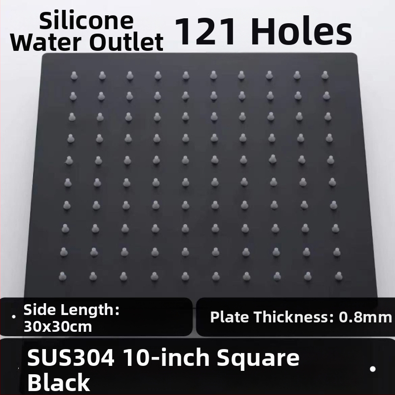 Horná dažďová sprchová hlavica – 304 oceľ nerez, Top spray, dažďová funkcia, štvorcový univerzálny závit