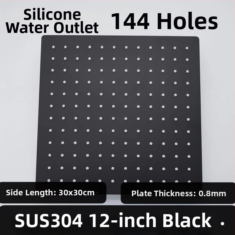 Horná dažďová sprchová hlavica – 304 oceľ nerez, Top spray, dažďová funkcia, štvorcový univerzálny závit