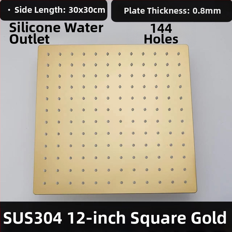 Horná dažďová sprchová hlavica – 304 oceľ nerez, Top spray, dažďová funkcia, štvorcový univerzálny závit