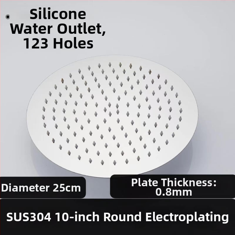 Horná dažďová sprchová hlavica – 304 oceľ nerez, Top spray, dažďová funkcia, štvorcový univerzálny závit