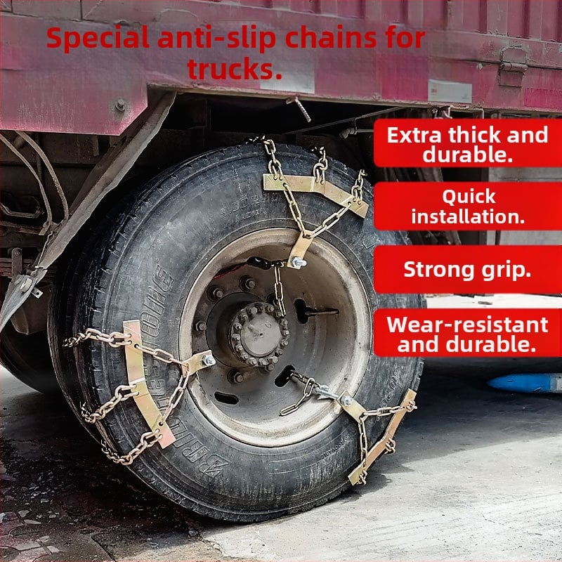Lanțuri antiderapante pentru vehicule grele – Material: Cauciuc, Model: Large truck tire chain yowd