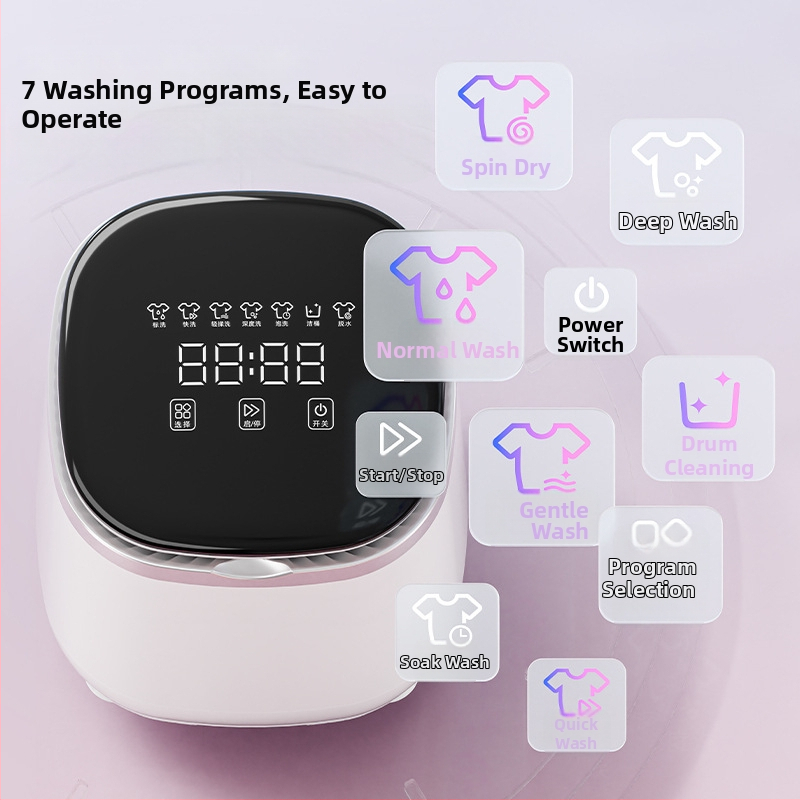 Fehérnemű- és zoknis mosógép babasterilizálási funkcióval - 020 modell, időzítő <2 óra, 220W (DC)