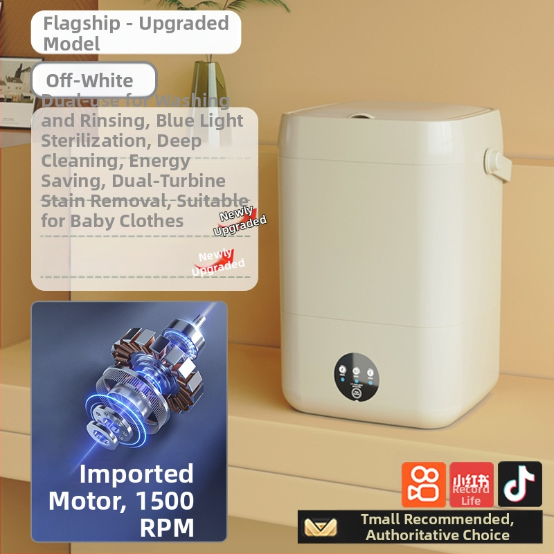 Fehérnemű- és zoknis mosógép babasterilizálási funkcióval - 020 modell, időzítő <2 óra, 220W (DC)