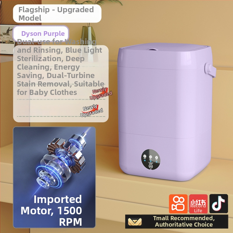 Fehérnemű- és zoknis mosógép babasterilizálási funkcióval - 020 modell, időzítő <2 óra, 220W (DC)