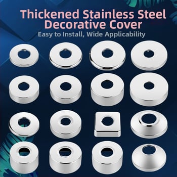 Nerezový dekoratívny kryt pre kohútik a uholný ventil sprchy, prispôsobiteľný, Wei Siyu, nový čínsky štýl