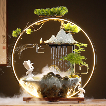 Kerámiás Zen szökőkút párásító, új kínai stílus, zománcos felület, testre szabható