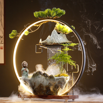 Kerámiás Zen szökőkút párásító, új kínai stílus, zománcos felület, testre szabható