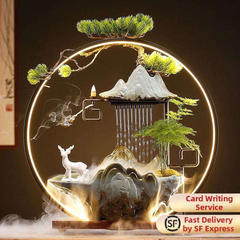 Kerámiás Zen szökőkút párásító, új kínai stílus, zománcos felület, testre szabható