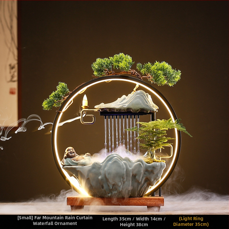 Kerámiás Zen szökőkút párásító, új kínai stílus, zománcos felület, testre szabható