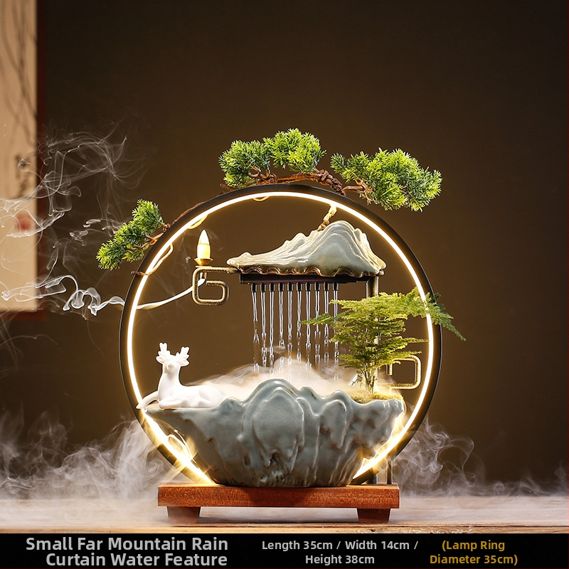 Kerámiás Zen szökőkút párásító, új kínai stílus, zománcos felület, testre szabható